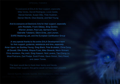 Breakaway Games special thanks credits in Kane's Wrath