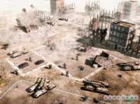 A GDI battle in a war-torn city.